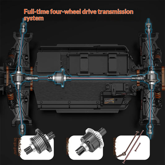 ZD Racing MT09 RTR 1/9 2.4G 4WD 85km/h 4S Brushless RC Car Desert Off-Road Monster Truck Large Foot Metal Chassis Drive Shaft Gears Oil Filled Shocks LED Light Professional High Speed Vehicles Models Toys
