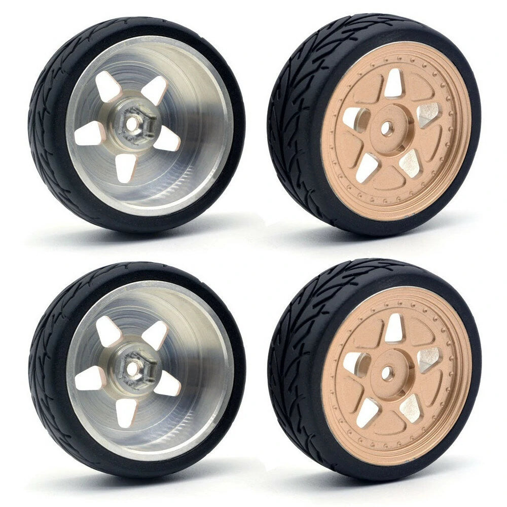 4PCS ZD Racing EX16 S16 1/16 RC Car Spare Tires Wheels Metal Rims 6630 Vehicles Models Parts Accessories
