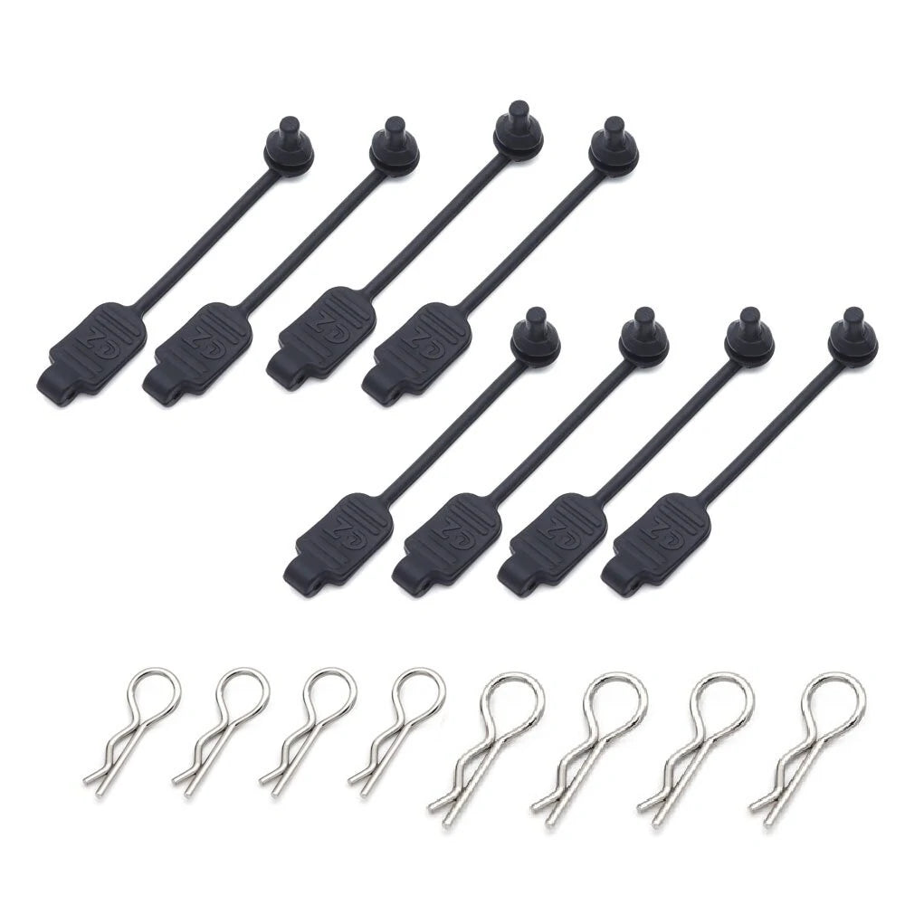 8PCS RC Car Body Clip Rubber Retainer Shell Fixed Buckle Lock 8301 for Arrma Losi ZD Racing 1/8 1/10 1/16 Vehicles Models Parts