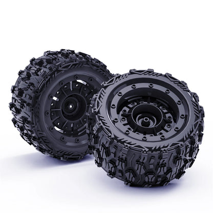 2PCS ZD Racing MT16 1/16 RC Car Parts Tires Wheels Rims Pre-Glued Vehicles Models Spare Accessories 16026