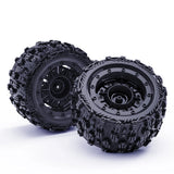 2PCS ZD Racing MT16 1/16 RC Car Parts Tires Wheels Rims Pre-Glued Vehicles Models Spare Accessories 16026