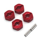 4PCS Upgraded Metal Parts Hexagonal Adapter for 1/14 ZD Racing MT16 Rlaarlo JIUSI MT14R PT14R RC Cars Vehicles Models Spare Accessories