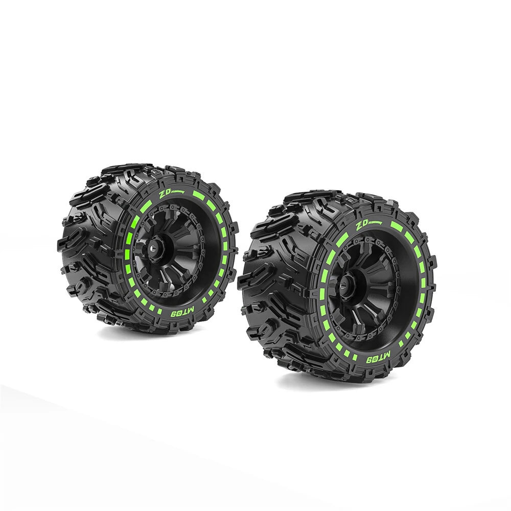 2PCS ZD Racing MT09 1/7 Brushless Monster Truck RC Car Parts Wheels Tires Wheelie Bar Assembly Vehicles Models Spare Accessories 09009 09049