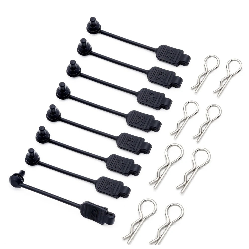 8PCS RC Car Body Clip Rubber Retainer Shell Fixed Buckle Lock 8301 for Arrma Losi ZD Racing 1/8 1/10 1/16 Vehicles Models Parts