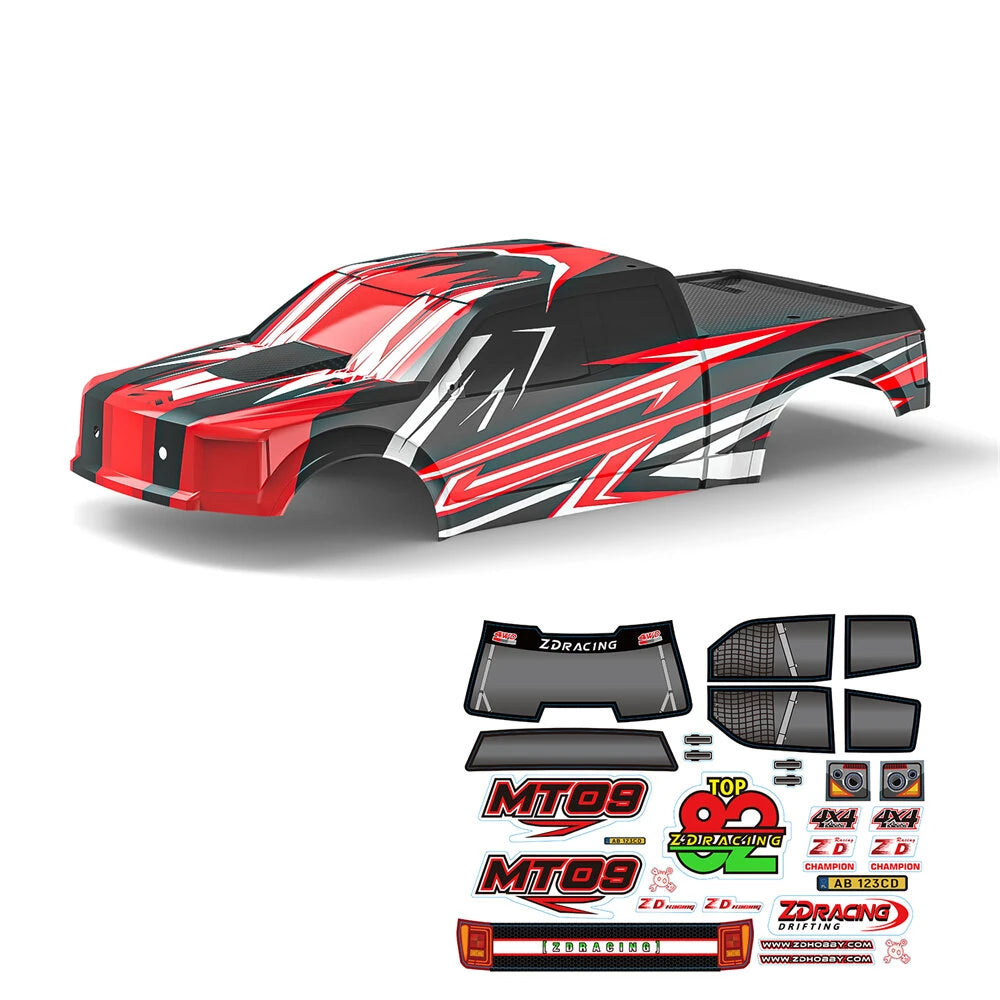 ZD Racing MT09 1/7 Brushless Monster Truck RC Car Parts Body Shell w/ Sticker Vehicles Models Spare Accessories 09059 09060