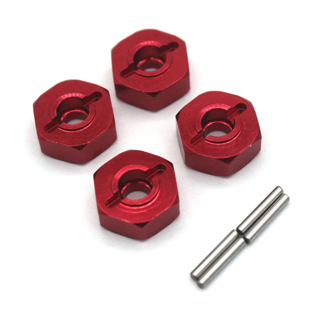 4pcs upgraded metal parts hexagonal adapter for 1/14 zd racing mt16 rlaarlo jiusi mt14r pt14r rc cars vehicles models spare accessories