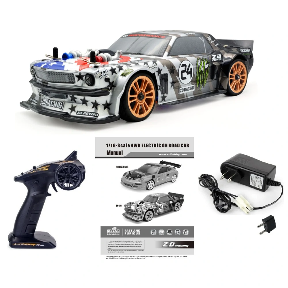 zd racing ex16 03 rtr 1/16 2.4g 4wd 30km/h fast brushed rc car tourning vehicles on road drift models